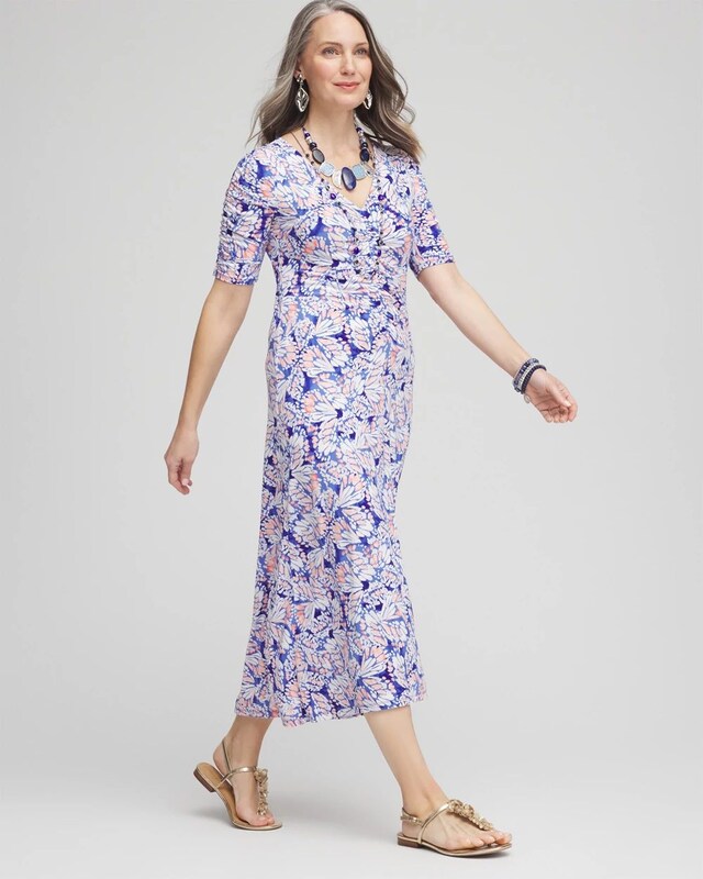 Ruched Jersey Midi Dress - image 2